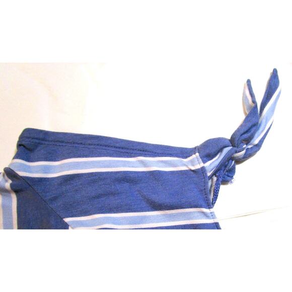 A:Glow Women's Maternity Dress Blue White Stripes Knotted Sleeves Size Medium - Picture 4 of 5